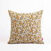 Modern Retro – Mustard Yellow Reversible Cotton Throw Pillow Cover Leaf Print - By Vliving