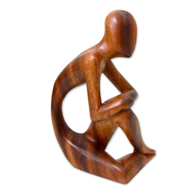 Novica Alone Wood Sculpture - By Novica