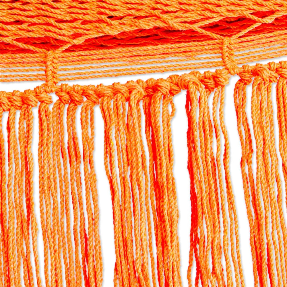 Novica Orange Cascade Cotton Rope Hammock (triple) - By Novica