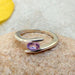 Rings 925 Silver Amethyst Ring February birthstone Purple Oval Boho Jewelry