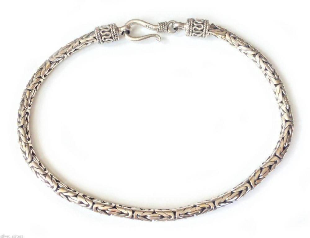 Bracelets Bali Bracelet Byzantine | Unisex Jewelry Free Shipping | Borobudur Chain Silver for Mens