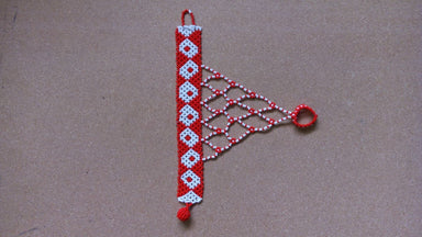 Beautiful Red And White Beaded Maasai Bracelet - By Naruki Crafts