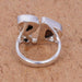 rings Blue Fire Real Doublet Opal Rings Fancy Shape Gemstone 925 Silver Topaz Stylish and Swiss Handmade Ring - by Rajtarang
