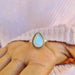 rings Boho Rainbow Moonstone 925 Sterling Silver Tear Drop Statement Ring Handcrafted Jewelry For Her - by GIRIVAR CREATIONS