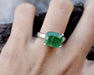 rings Colombian Emerald 925 Sterling Silver Ring,Handmade Jewelry Birthday Gift - by jaipur art jewels