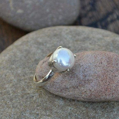 Rings Cultured South Sea Pearl Gemstone 925 Sterling Silver Ring