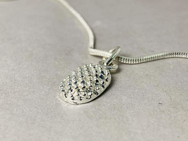 Dotted Pendant 925 Sterling Silver Unique Dot Statement Handmade Boho - by Heaven Jewelry