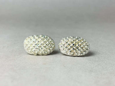 Dotted Studs Earrings 925 Silver Handmade Woman Statement Jewelry for her Everyday - by Heaven
