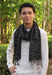 scarves Handwoven Eri Silk Scarf Tammachat - Black by Warm Heart Worldwide