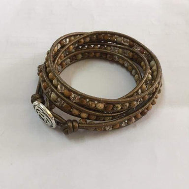 Bracelets Jasperstone Wrap Bracelet Leather Cord