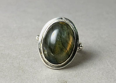 Labradorite Ring 925 Sterling Silver Gemstone Jewelry Rings For Women Everyday Bohemian Dainty - By Heaven