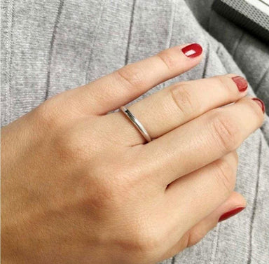 rings Plain Band Ring 925 Silver Thumb For Women Shiny Simply Thin Classic - by Heaven Jewelry