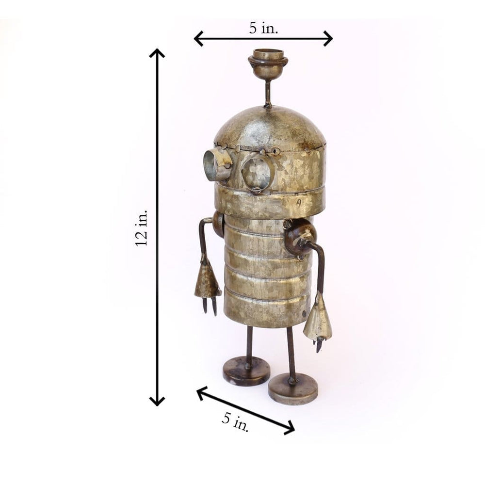 home decor Recycled Iron Figure Alien Showpiece Home Decor Figurine - by De Kulture Works