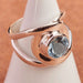Round Cut Blue Topaz Gemstone Ring 925 Sterling Silver Jewelry Bezel Set Unique Birthstone Gift Handmade - By Jaipur Art Jewels