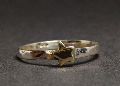 Silver Star Ring 925 Sterling Dainty Friendship Girlfriend Gift Tiny Stacking Minimal