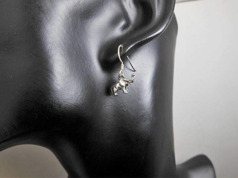 Earrings Sterling Silver Elephant Drop Earring Womens Dangle Pierced