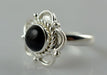 Black Onyx Gemstone Ring In 925 Sterling Silver - By Navyacraft