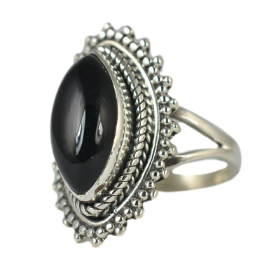 Black Onyx Ring 925 Sterling Silver Handmade Ring,lack Jewelry - By Navyacraft