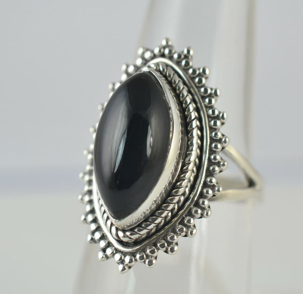 Black Onyx Ring 925 Sterling Silver Handmade Ring,lack Jewelry - By Navyacraft
