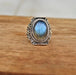 Blue Fire Labradorite Handmade 925 Sterling Silver Ring - By Aayesha Craft