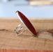 Carnelian 925 Sterling Silver Handmade Big Oval Gemstone Ring - By Aayesha Craft