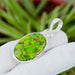 Copper Green Turquoise Gemstone 925 Sterling Silver Handmade Pendant - By Aayesha Craft