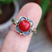 Coral 925 Solid Sterling Silver Handmade Ring Size 3 To 13 Us - By Navyacraft