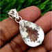 Crystal Quartz 925 Sterling Silver Handmade Pendant - By Aayesha Craft