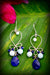 Dainty Blue Quartz Handmade Drop Earrings - By Bona Dea