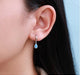 Dangling Opal Droplet 925 Sterling Silver Earrings - By Advait Craft