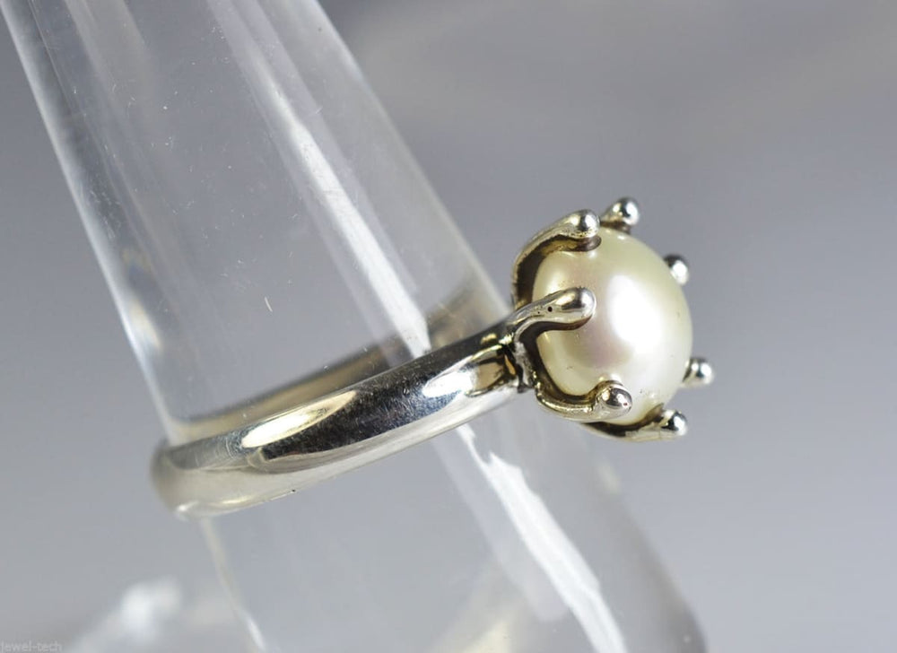 Freshwater Pearl 925 Sterling Solid Silver Handmade Ring For Women - By Navyacraft