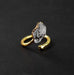 Genuine Herkimer Diamond 925 Sterling Silver Raw Crystal Handmade Ring - By Inishacreation