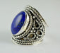 Genuine Lapis Lazuli 925 Solid Sterling Silver Hand Made Designer Ring - By Navyacraft