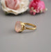 Handmade Rose Quartz 925 Sterling Silver Ring - By Aayesha Craft