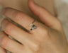 Herkimer Diamond Horseshoe Nail Ring. Rustic Organic Alternative 4 Prong Set - By Inishacreation