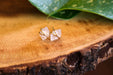 Herkimer Diamond Raw Stone Crystal Stud Gold Filled Earrings - By Inishacreation