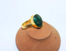 Indian Emerald Handmade 925 Sterling Silver Oval Shaped Green Gemstone Ring - By Inishacreation