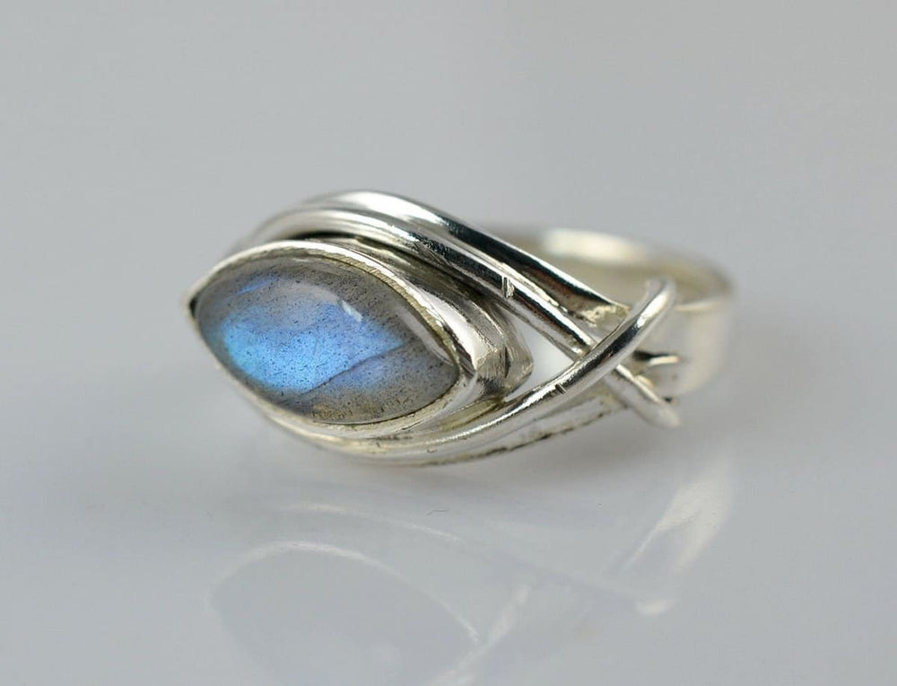 Labradorite 925 Solid Sterling Silve Handmade Ring Size 3 - 13 Us - By Navyacraft