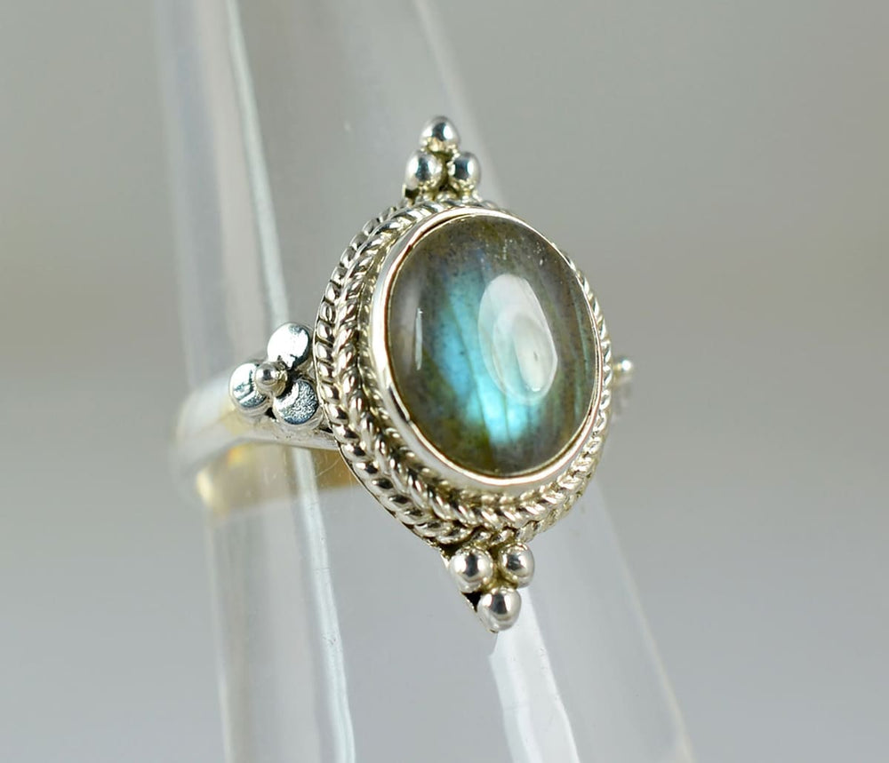 Labradorite 925 Solid Sterling Silver Handmade Ring Size 3 - 13 Us - By Navyacraft