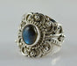 Labradorite 925 Solid Sterling Silver Handmade Statement Ring Size 3 - 13 Us - By Navyacraft