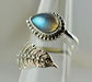 Labradorite 925 Solid Sterling Silver Leaf Ring Size 3 - 13 Us - By Navyacraft