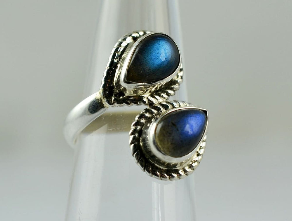 Labradorite Silver 925 Solid Sterling Handmade Ring Size 3 - 13 Us - By Navyacraft