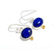 Lapis Lazuli Oval 925 Sterling Silver Designer Handmade Earrings - By Advait Craft