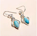 Larimar Gemstone Dangle 925 Sterling Silver Earrings - By Advait Craft