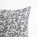 Modern Retro – Grey Reversible Cotton Throw Pillow Cover Leaf Print - By Vliving