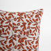 Modern Retro – Terracotta Reversible Cotton Throw Pillow Cover Leaf Print - By Vliving