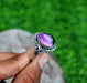 Natural Amethyst Designer 925 Sterling Silver Handmade Ring - By Aayesha Craft