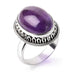 Natural Amethyst Gemstone 925 Sterling Silver Handmade Ring - By Advait Craft
