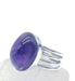 Natural Amethyst Handmade 925 Sterling Silver Oval Gemstone Designer Ring - By Aayesha Craft