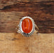 Natural Carnelian Handmade 925 Sterling Silver Designer Ring - By Aayesha Craft